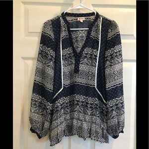 OLSENBOYE sheer boho top